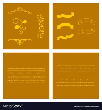 Set of vintage frames on a white background vector image