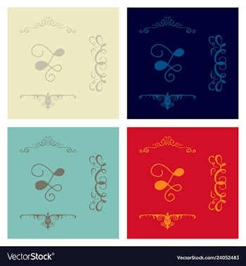 Set of vintage frames on a white background vector image