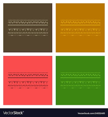Set of vintage frames on a white background vector image