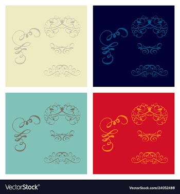 Set of vintage frames on a white background vector image