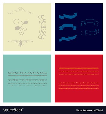 Set of vintage frames on a white background vector image