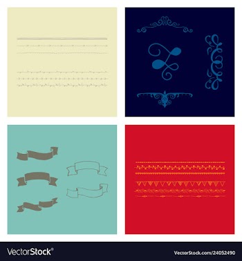 Set of vintage frames on a white background vector image
