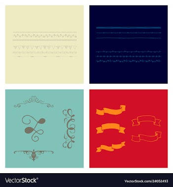 Set of vintage frames on a white background vector image