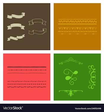 Set of vintage frames on a white background vector image