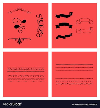 Set of vintage frames on a white background vector image