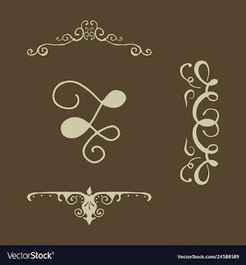 Set of vintage frames on a white background vector image