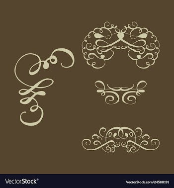 Set of vintage frames on a white background vector image