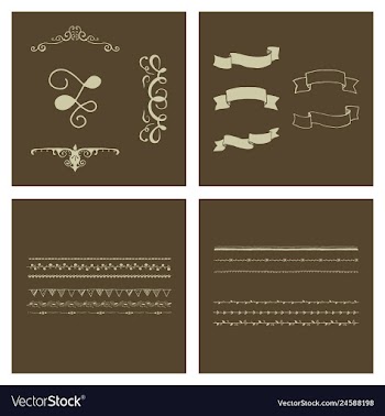 Set of vintage frames on a white background vector image