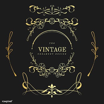 Set of vintage golden art nouveau elements ve.. | Free stock vector - 519528