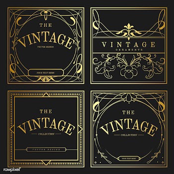 Set of vintage golden art nouveau elements ve.. | Free stock vector - 519593