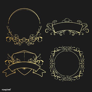 Set of vintage golden art nouveau elements ve.. | Free stock vector - 519662