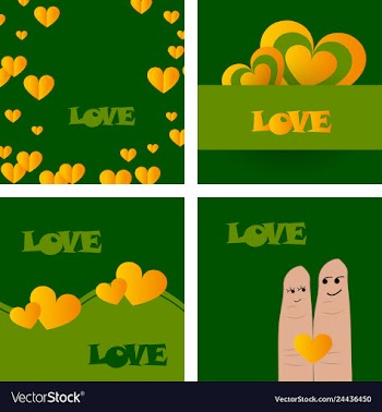 Set of vintage happy valentines day badges and vector image