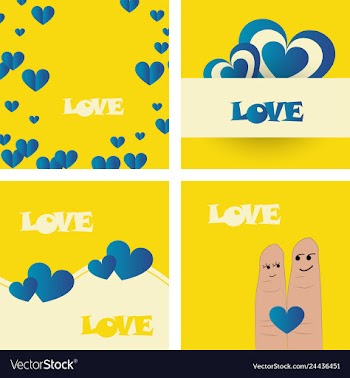 Set of vintage happy valentines day badges and vector image
