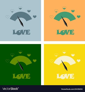 Set of vintage happy valentines day badges and vector image