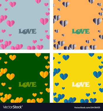 Set of vintage happy valentines day badges and vector image