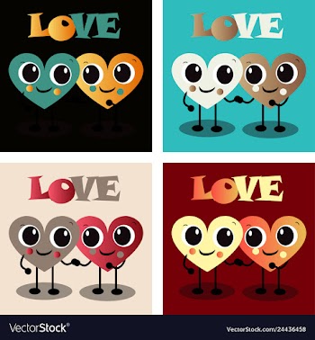 Set of vintage happy valentines day badges and vector image