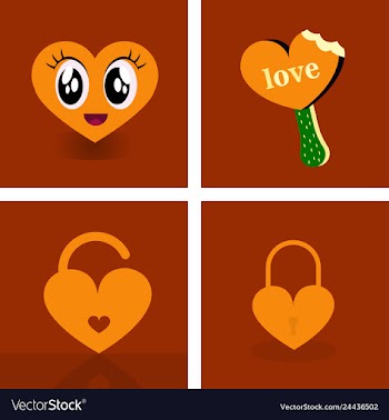 Set of vintage happy valentines day badges and vector image