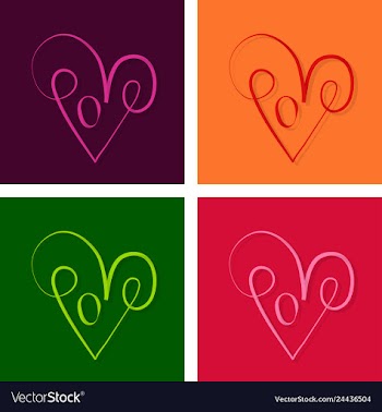 Set of vintage happy valentines day badges and vector image