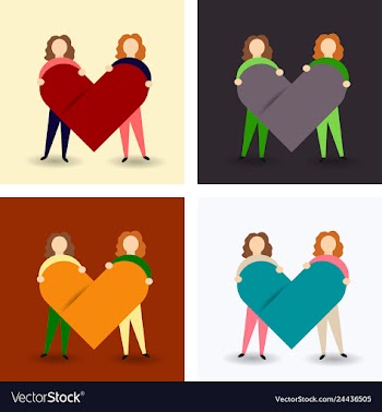 Set of vintage happy valentines day badges and vector image