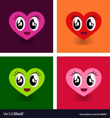 Set of vintage happy valentines day badges and vector image