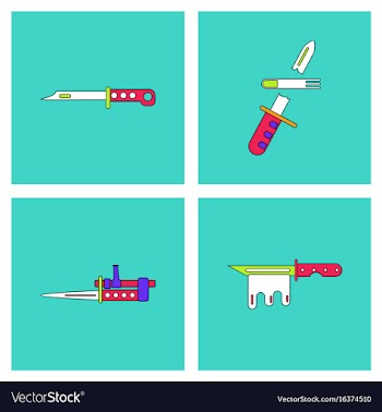 Set of war equipments in color backgroungs vector image