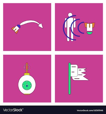 Set of war equipments in color backgroungs vector image