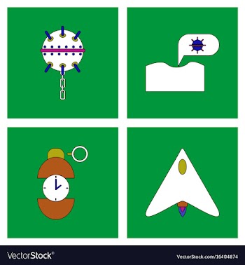 Set of war equipments in color backgroungs vector image