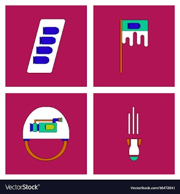 Set of war equipments in color backgroungs vector image