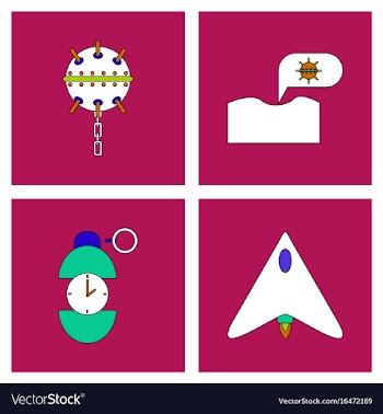 Set of war equipments in color backgroungs vector image