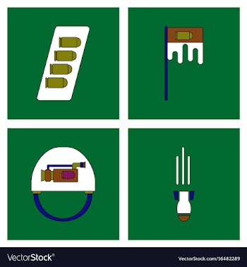 Set of war equipments in color backgroungs vector image