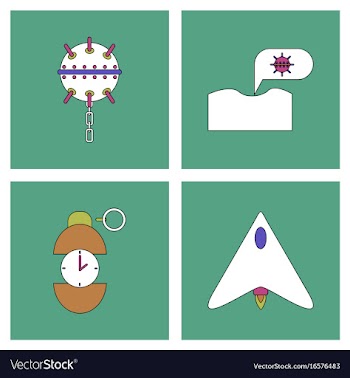 Set of war equipments in color backgroungs vector image