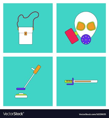 Set of war gagets in color sets on backgrounds vector image