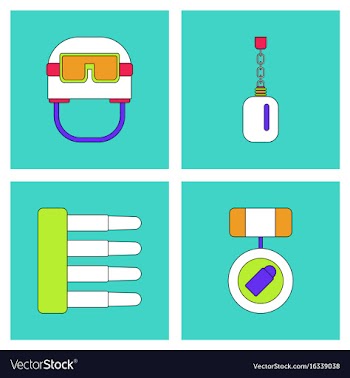 Set of war gagets in color sets on backgrounds vector image