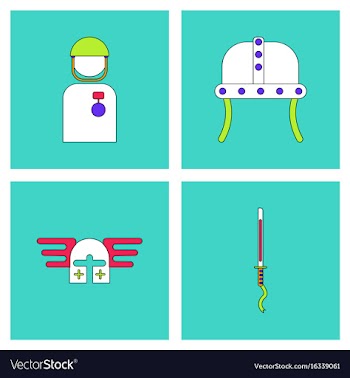Set of war gagets in color sets on backgrounds vector image