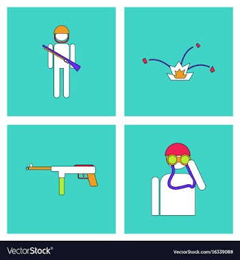Set of war gagets in color sets on backgrounds vector image