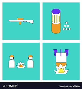Set of war gagets in color sets on backgrounds vector image