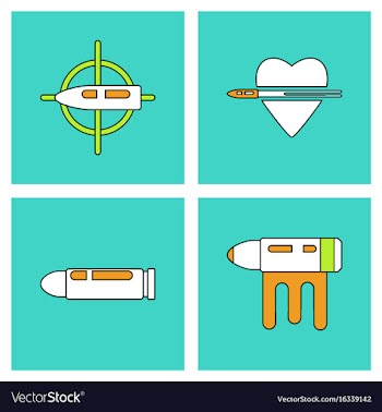 Set of war gagets in color sets on backgrounds vector image