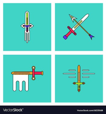 Set of war gagets in color sets on backgrounds vector image
