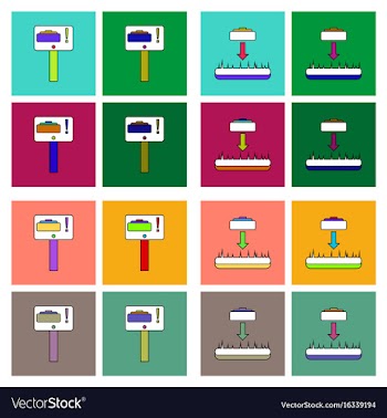Set of war gagets in color sets on backgrounds vector image