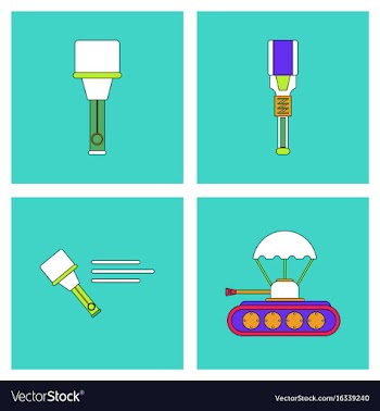Set of war gagets in color sets on backgrounds vector image