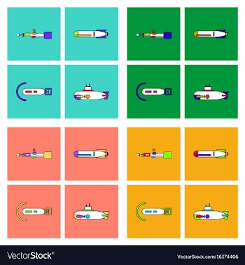 Set of war gagets in color sets on backgrounds vector image
