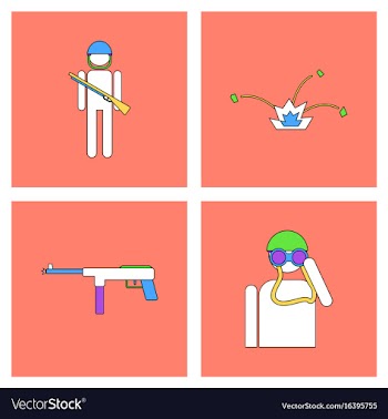 Set of war gagets in color sets on backgrounds vector image