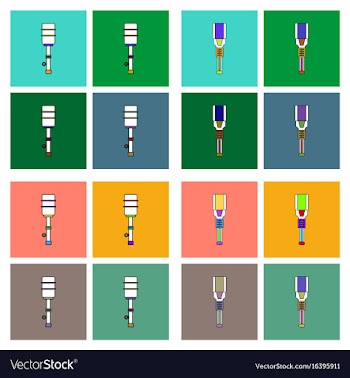 Set of war gagets in color sets on backgrounds vector image
