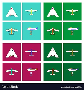 Set of war gagets in color sets on backgrounds vector image