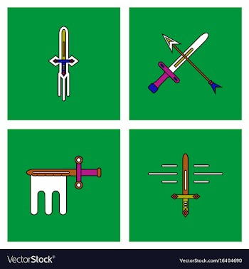 Set of war gagets in color sets on backgrounds vector image