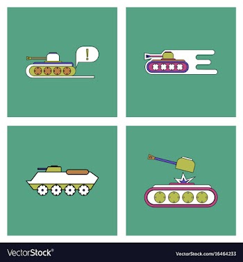 Set of war gagets in color sets on backgrounds vector image