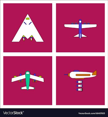 Set of war gagets in color sets on backgrounds vector image
