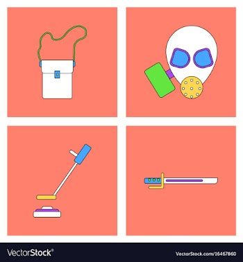 Set of war gagets in color sets on backgrounds vector image