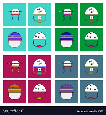 Set of war gagets in color sets on backgrounds vector image