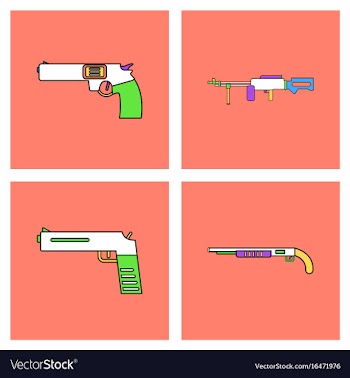 Set of war gagets in color sets on backgrounds vector image